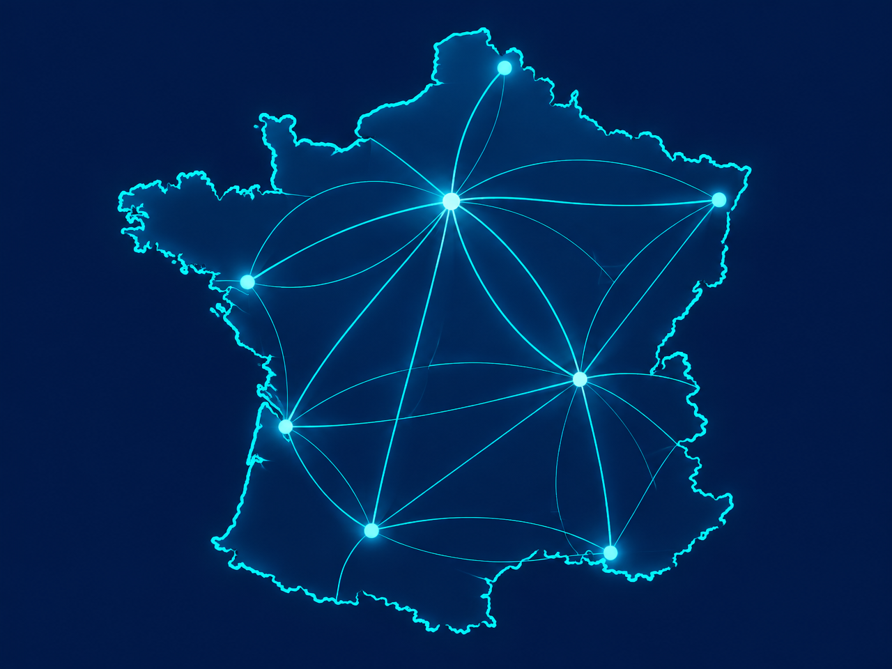 Carte de France illustrant la zone d'intervention de BATINOVA